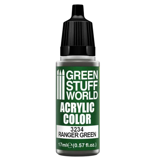 Green Stuff World for Models and Miniatures Acrylic Color Ranger Green 3234