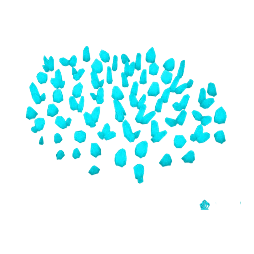 Green Stuff World for Models and Miniatures – Aqua Turquoise Glow Resin Crystals – Small 10386