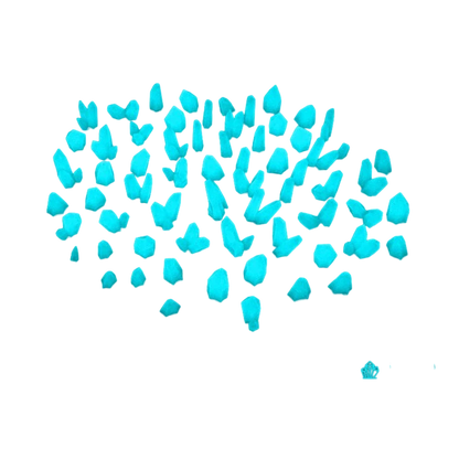 Green Stuff World for Models and Miniatures – Aqua Turquoise Glow Resin Crystals – Small 10386