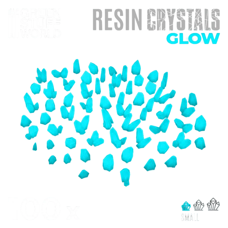 Green Stuff World for Models and Miniatures – Aqua Turquoise Glow Resin Crystals – Small 10386