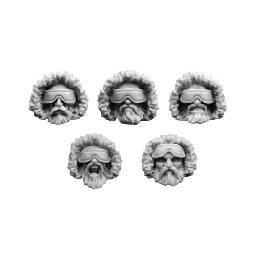 Green Stuff World for Models and Miniatures Arctic Troopers Heads S090