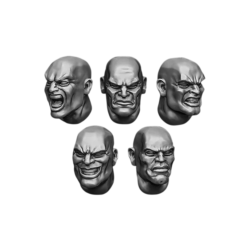Green Stuff World for Models and Miniatures Bald Heads S227