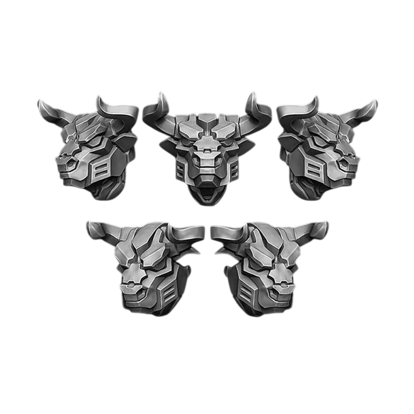 Green Stuff World for Models and Miniatures Bull Helmets S340