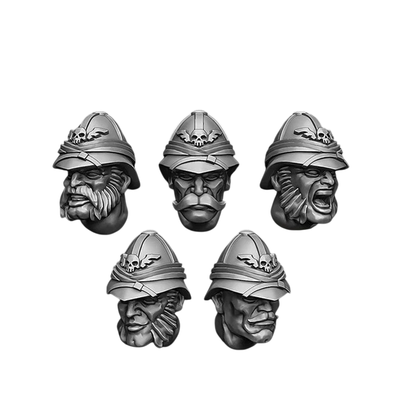 Green Stuff World for Models and Miniatures Colonial Troopers Heads S346