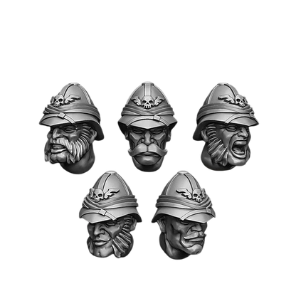 Green Stuff World for Models and Miniatures Colonial Troopers Heads S346