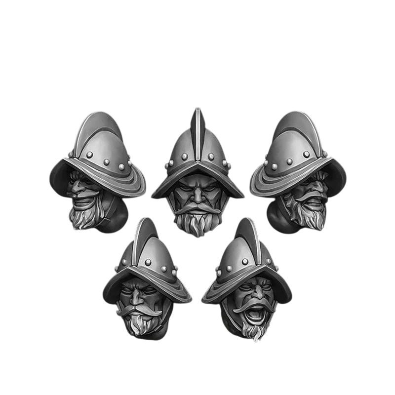 Green Stuff World for Models and Miniatures Conquista Troopers Heads S355