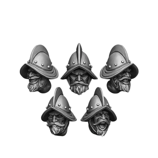 Green Stuff World for Models and Miniatures Conquista Troopers Heads S355