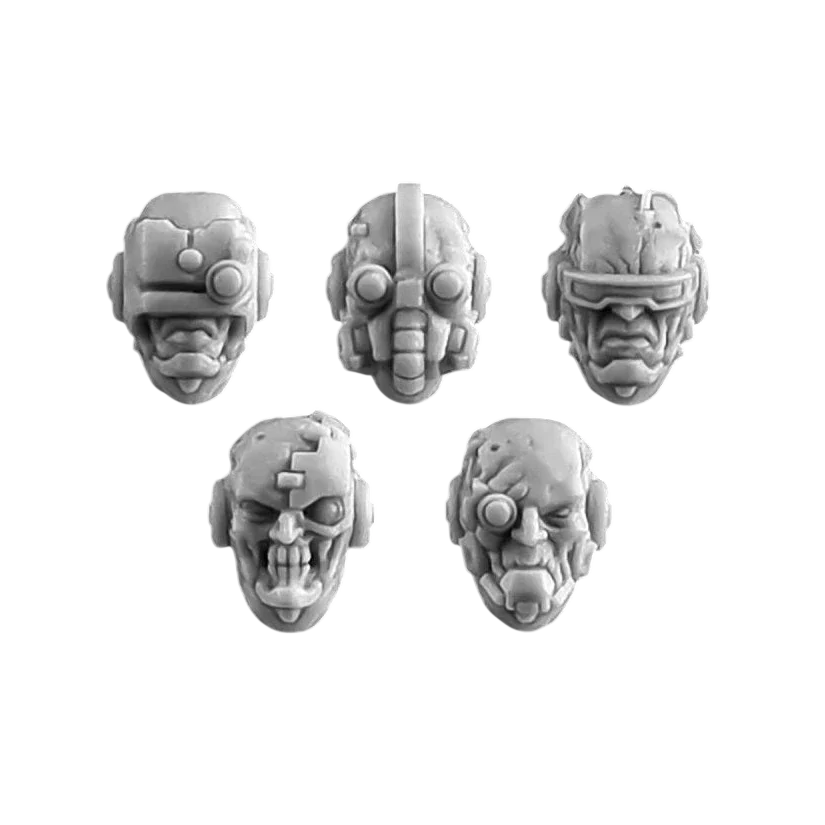 Green Stuff World for Models and Miniatures Cyborg Heads S122