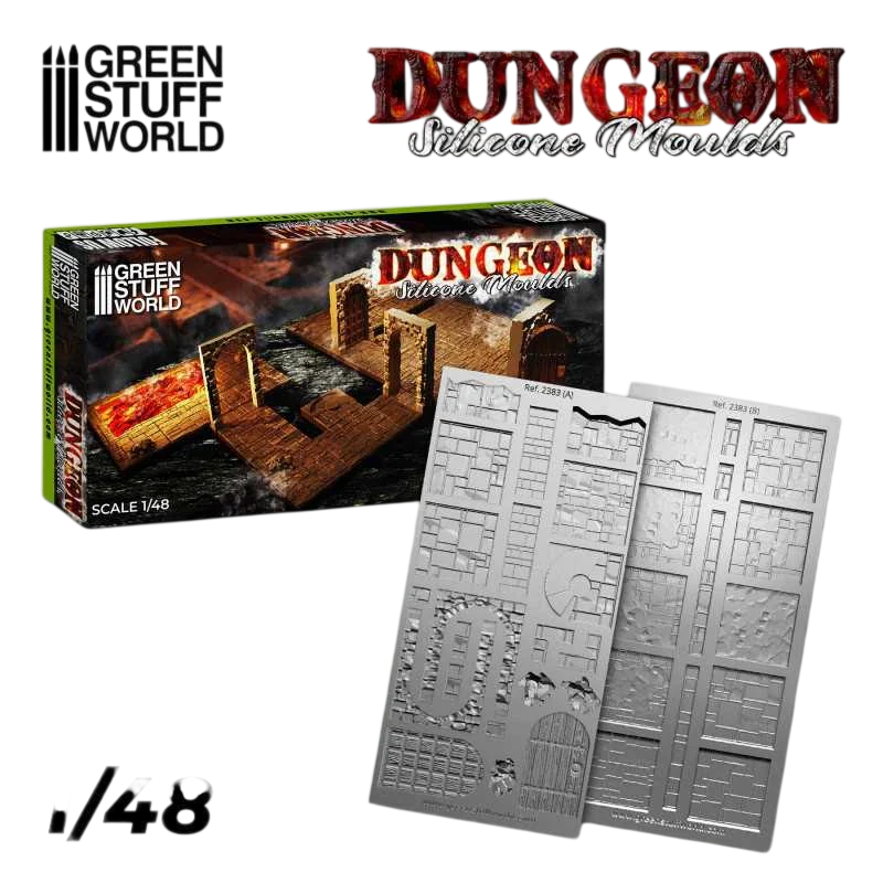 Green Stuff World for Models and Miniatures Dungeon Silicone Molds 2383