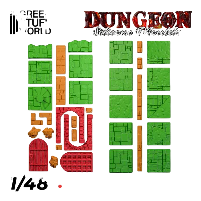 Green Stuff World for Models and Miniatures Dungeon Silicone Molds 2383
