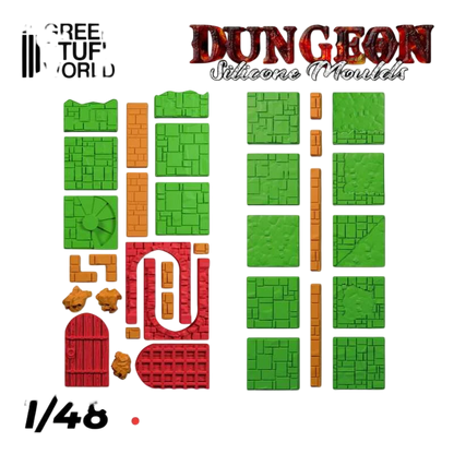 Green Stuff World for Models and Miniatures Dungeon Silicone Molds 2383