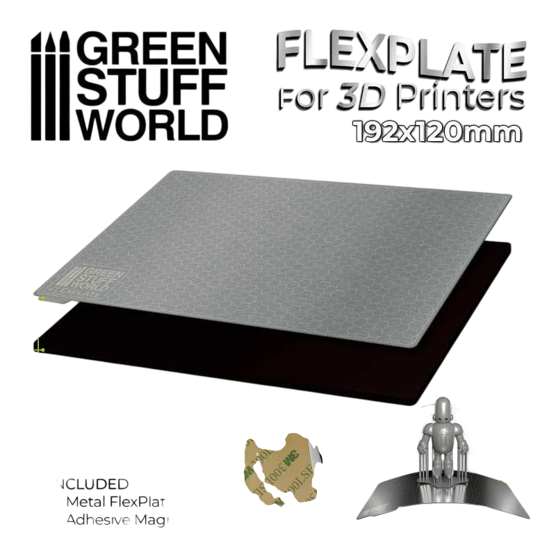 Green Stuff World for Models and Miniatures Flexplate For 3D Printers - 192x120mm 3086