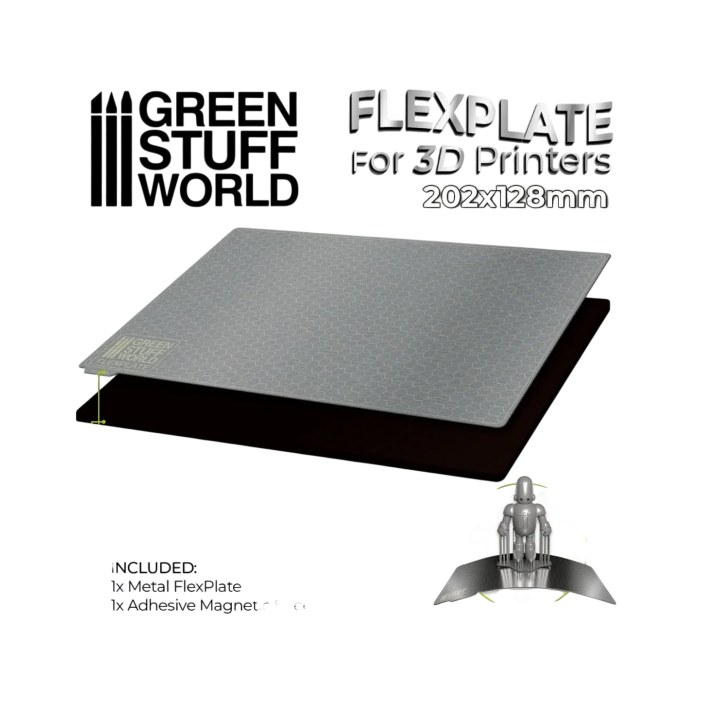 Green Stuff World for Models and Miniatures Flexplate For 3d Printers - 202x128mm 3087