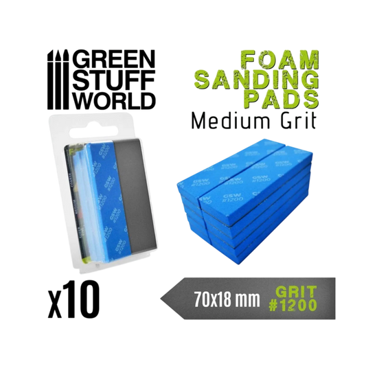 Green Stuff World for Models and Miniatures Foam Sanding Pads 1200 grit 10773