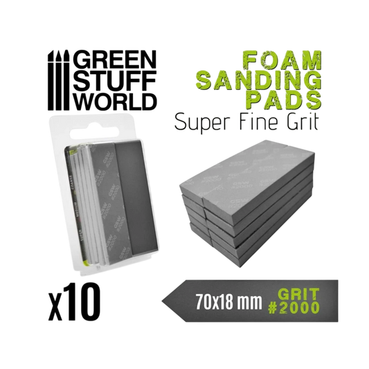 Green Stuff World for Models and Miniatures Foam Sanding Pads 2000 Grit 10774
