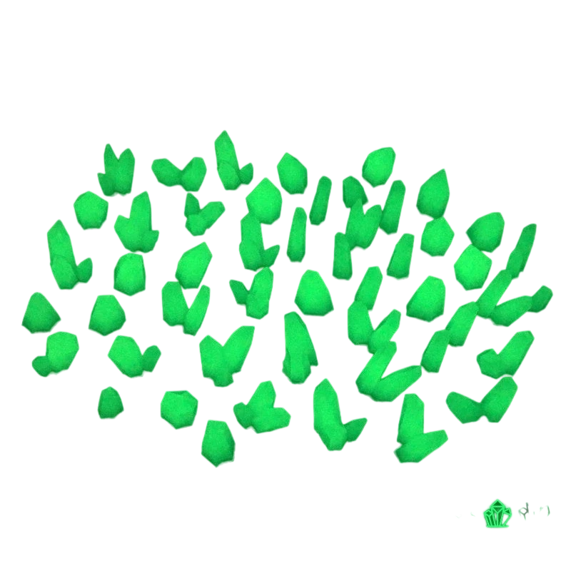 Green Stuff World for Models and Miniatures – Green Glow Resin Crystals – Medium 10392