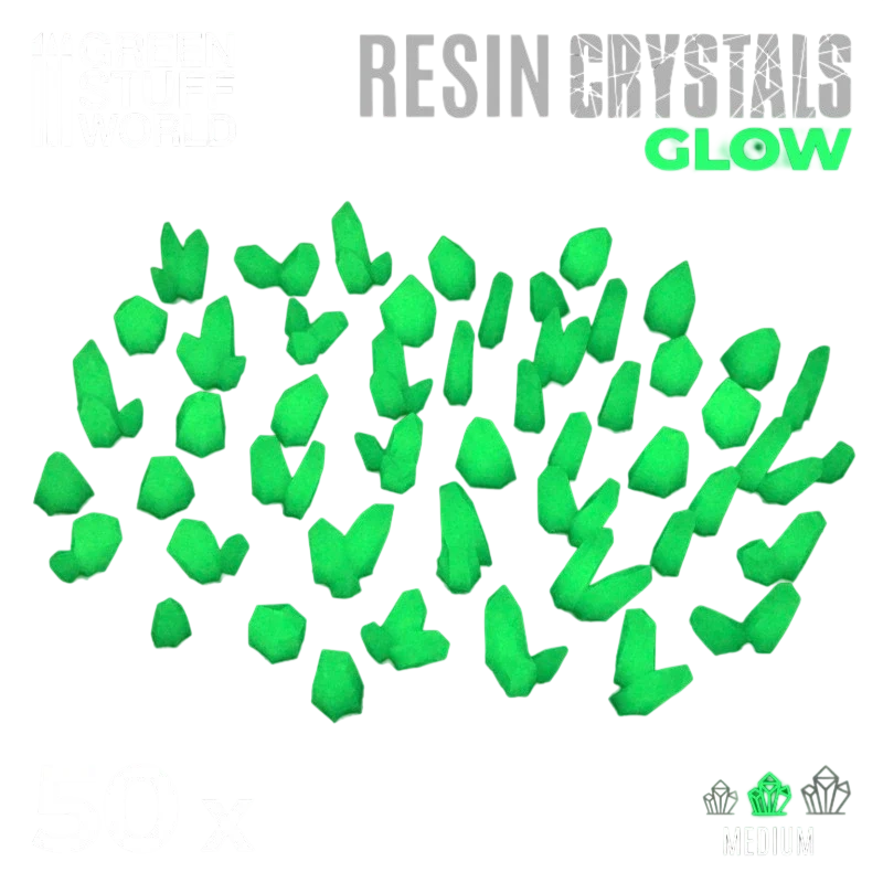 Green Stuff World for Models and Miniatures – Green Glow Resin Crystals – Medium 10392