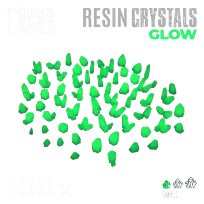Green Stuff World for Models and Miniatures – Green Glow Resin Crystals – Small 10385
