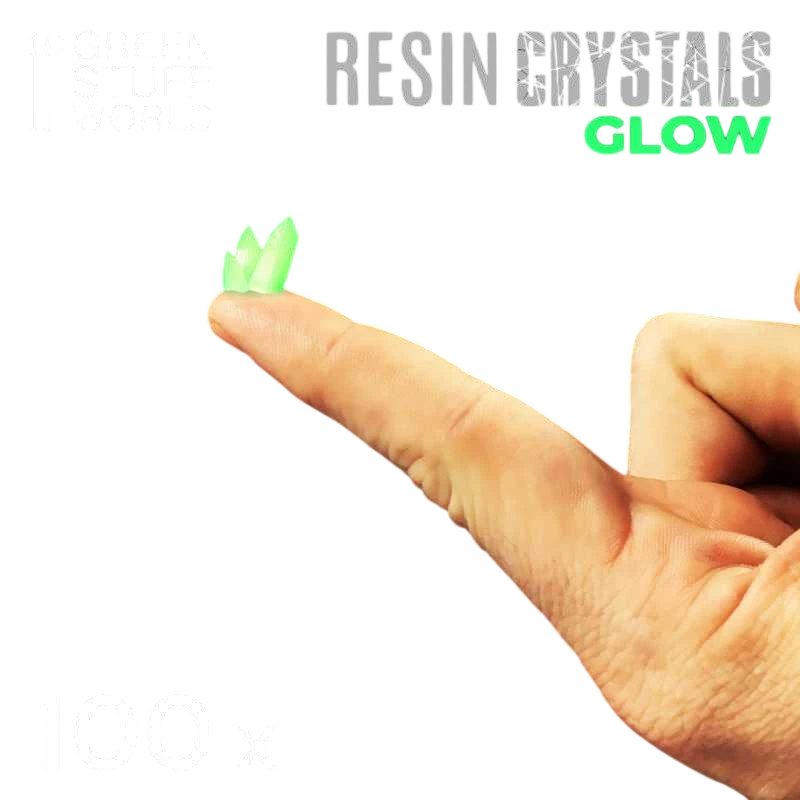 Green Stuff World for Models and Miniatures – Green Glow Resin Crystals – Small 10385