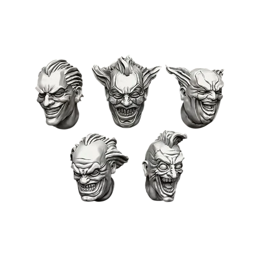 Green Stuff World for Models and Miniatures Mad Clowns Heads S086