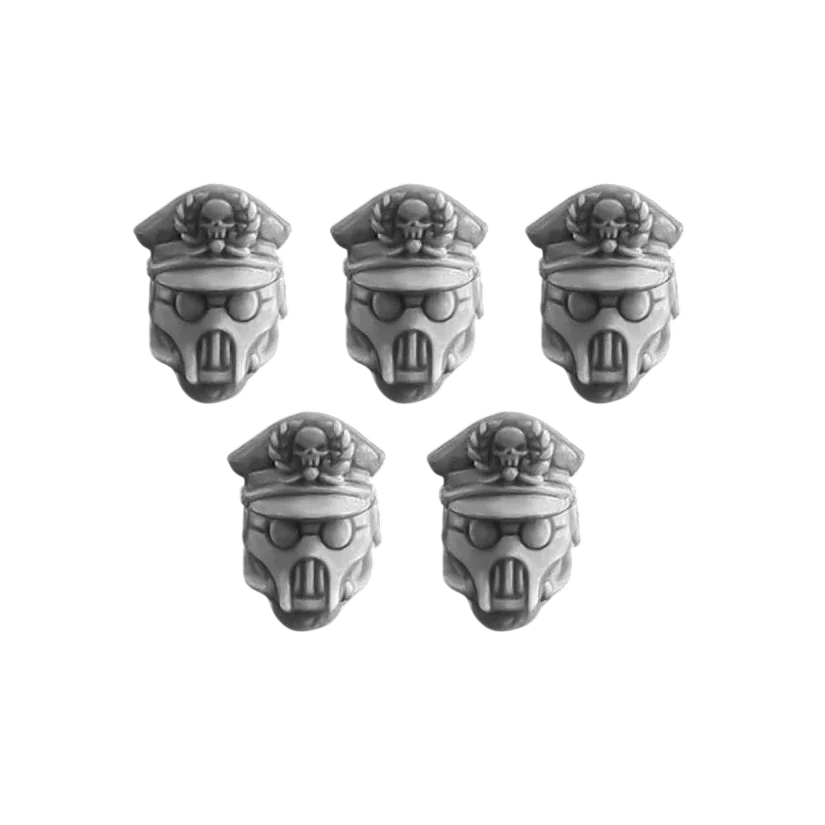 Green Stuff World for Models and Miniatures Masked Officer Heads S105