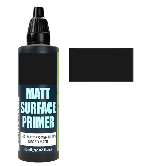 Green Stuff World for Models and Miniatures Matt Surface Primer 60ml - Black 1740