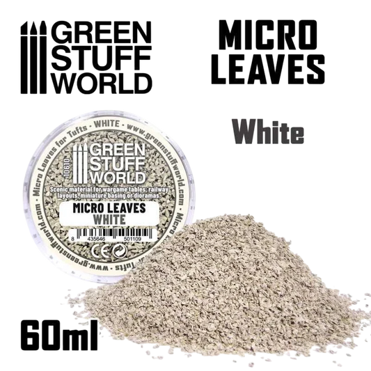 Green Stuff World for Models and Miniatures Micro Leaves - White 10610