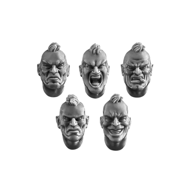 Green Stuff World for Models and Miniatures Mohawk Heads S112