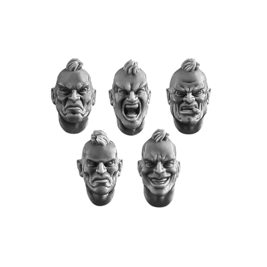 Green Stuff World for Models and Miniatures Mohawk Heads S112