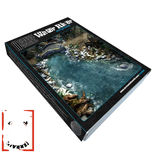 Green Stuff World for Models and Miniatures – Neoprene Terrain Set - Water River 1662