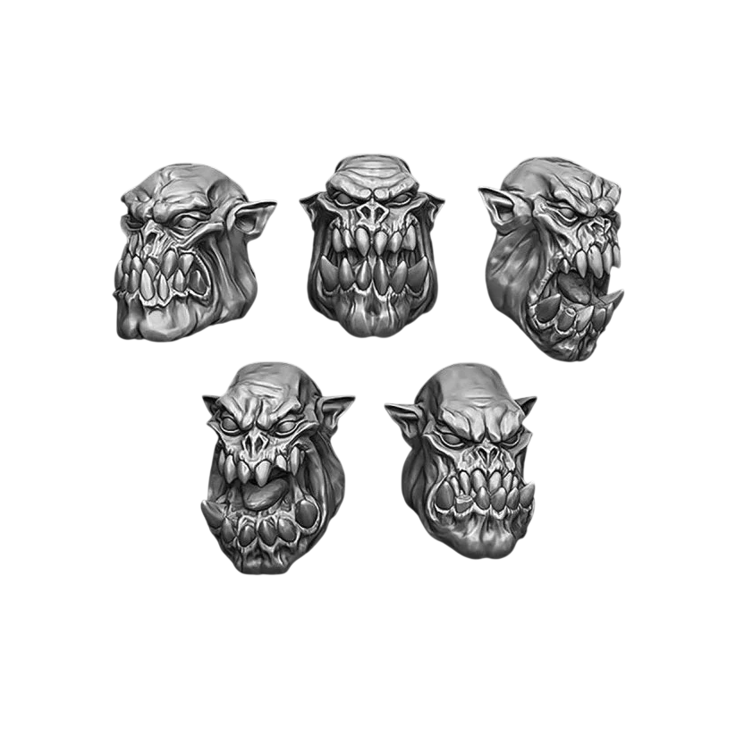 Green Stuff World for Models and Miniatures Orc Heads S392