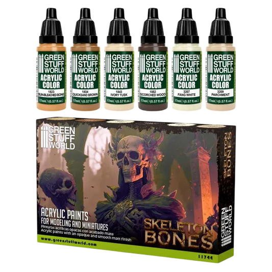 Green Stuff World for Models and Miniatures Paint Set – Skeleton Bones 11744