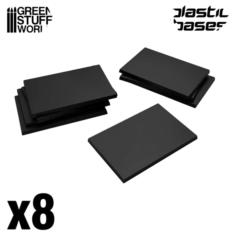 Green Stuff World for Models and Miniatures Plastic Rectangular Bases 40x60mm 12877