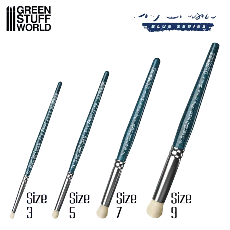 Green Stuff World for Models and Miniatures Premium Dry Brush Set - Blue Series 11241
