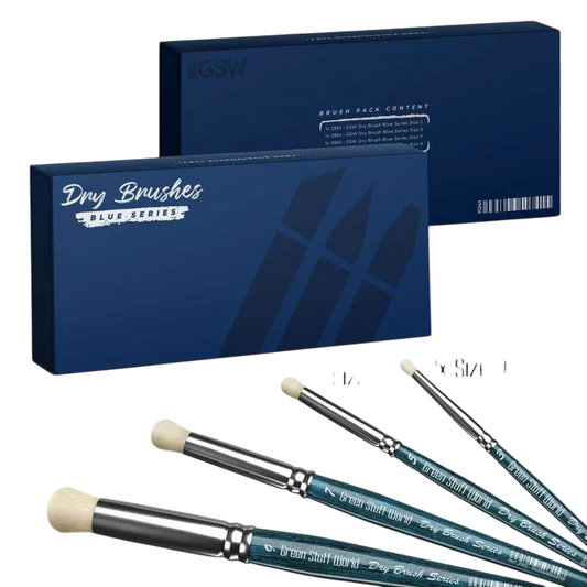 Green Stuff World for Models and Miniatures Premium Dry Brush Set - Blue Series 11241
