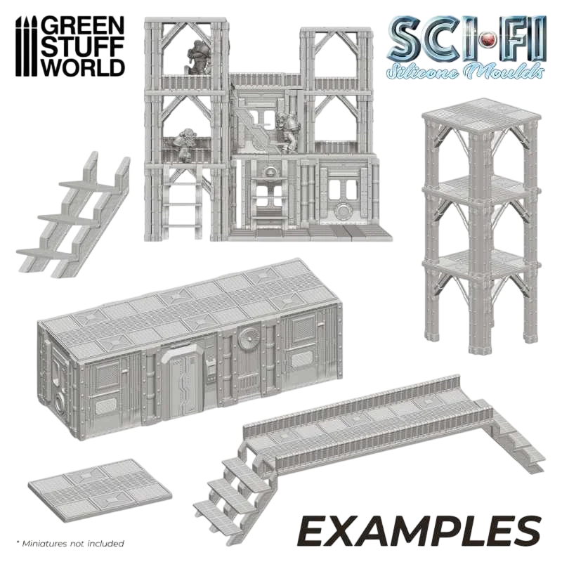 Green Stuff World for Models and Miniatures Sci-Fi Silicone Mould 4075