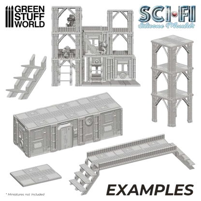 Green Stuff World for Models and Miniatures Sci-Fi Silicone Mould 4075