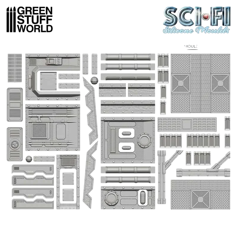 Green Stuff World for Models and Miniatures Sci-Fi Silicone Mould 4075