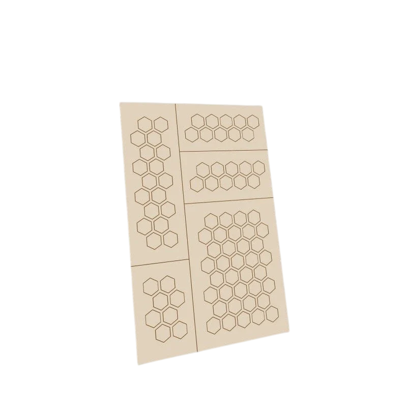 Green Stuff World for Models and Miniatures Self-Adhesive Stencils - Hexagons L 9446