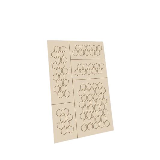 Green Stuff World for Models and Miniatures Self-Adhesive Stencils - Hexagons L 9446