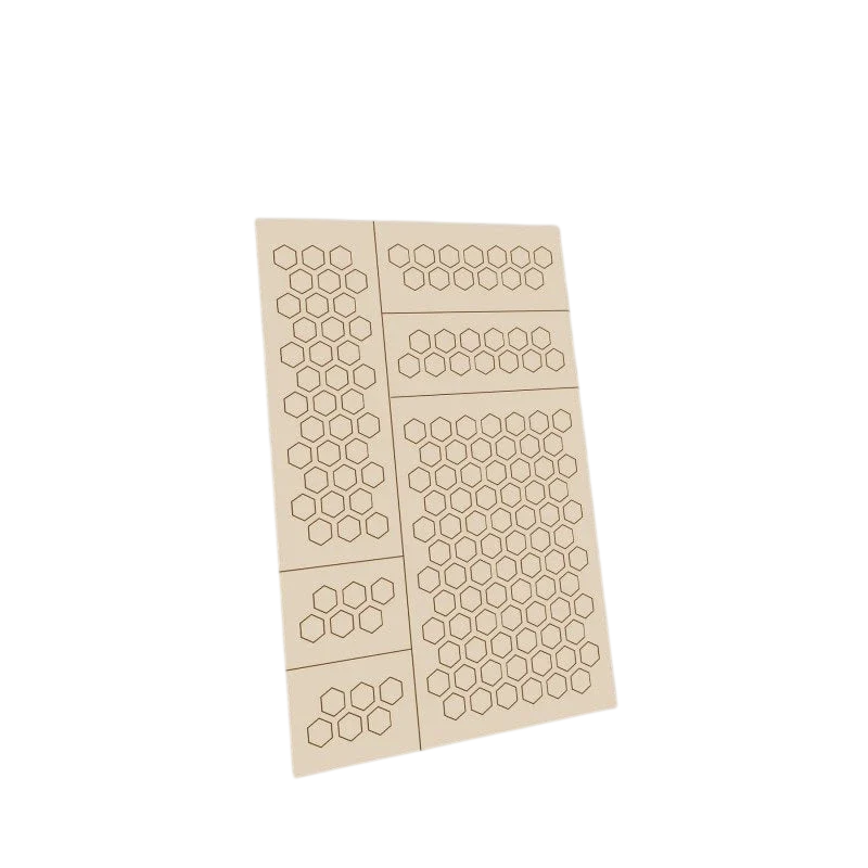 Green Stuff World for Models and Miniatures Self-Adhesive Stencils - Hexagons M 9445