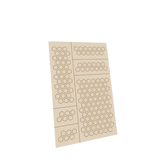 Green Stuff World for Models and Miniatures Self-Adhesive Stencils - Hexagons M 9445