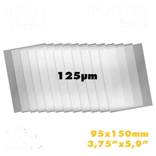 Green Stuff World for Models and Miniatures Small Mylar Stencil Sheets 10354