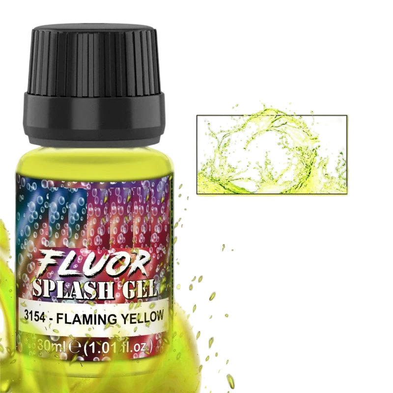 Green Stuff World for Models and Miniatures Splash Gel - Flaming Yellow 3154