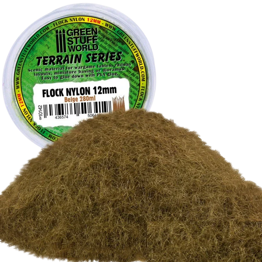 Green Stuff World for Models and Miniatures Static Nylon Flock - Beige 12mm 10142