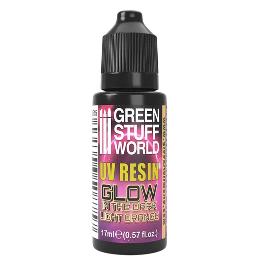 Green Stuff World for Models and Miniatures UV Resin - Glow in The Dark Light Orange 3515