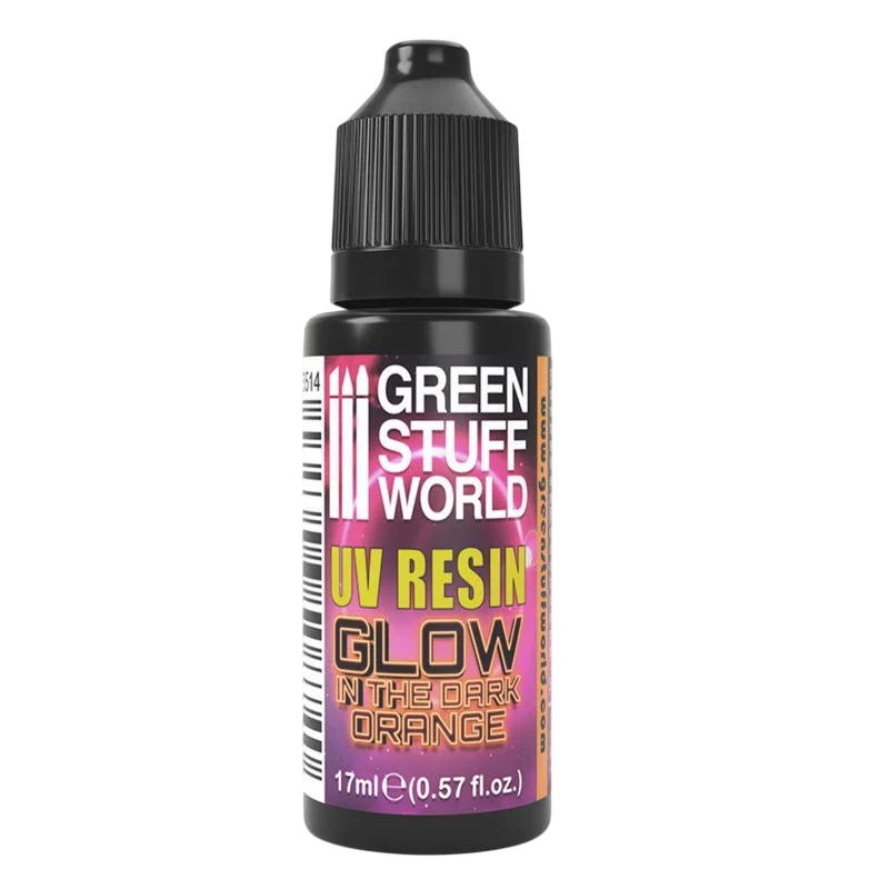 Green Stuff World for Models and Miniatures UV Resin - Glow in The Dark Orange 3514