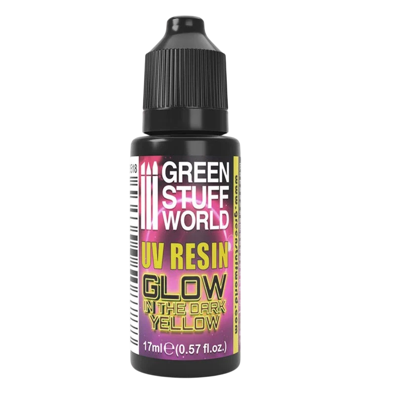 Green Stuff World for Models and Miniatures UV Resin - Glow in The Dark Yellow 3518