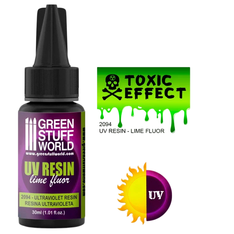 Green Stuff World for Models and Miniatures UV Resin 30ml - Toxic Effect 2094