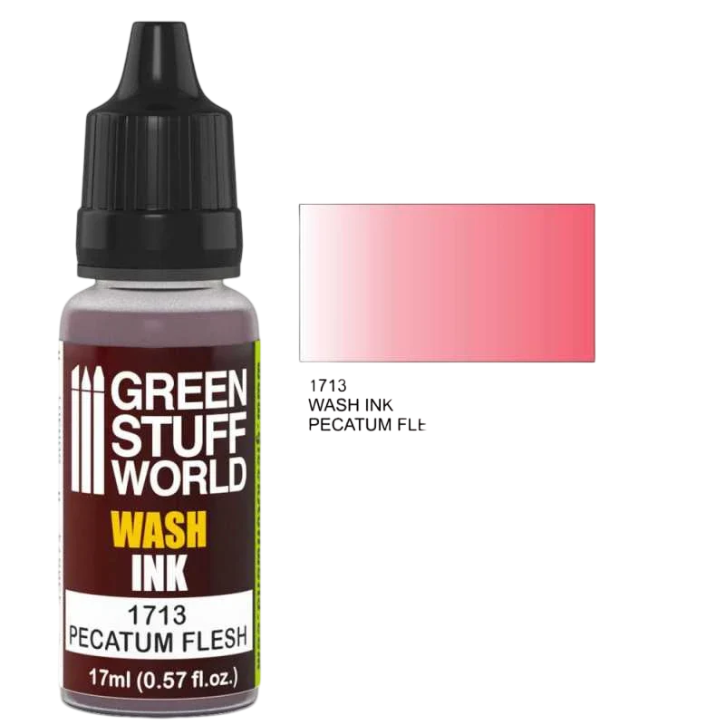 Green Stuff World for Models and Miniatures Wash Ink Pecatum Flesh 1713